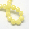 Natural Dyed Yellow Jade Gemstone Bead Strands X-G-R271-8mm-Y06-3