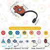 AHADERMAKER 15Pcs 15 Style Evil Eye Theme Silicone Straw Cap SIL-GA0001-17-2