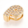 Brass Micro Pave Cubic Zirconia Charms KK-N254-217G-P-2