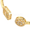 Rack Plating Brass Micro Pave Cubic Zirconia Cuff Bracelets for Women BJEW-M040-02G-2