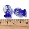 Handmade Foil Lampwork Fish Beads FOIL-Z001-01-3