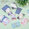   120Pcs 6 Styles Paper Display Cards CDIS-PH0001-53-6