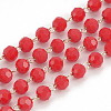 Handmade Glass Beaded Chains CHC-S004-02B-G-1