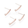 304 Stainless Steel Stud Earring Findings STAS-H436-22RG-1