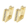 Brass Micro Pave Cubic Zirconia Hoop Earrings KK-CBA98BA-23G-4