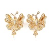 Brass Micro Pave Cubic Zirconia Peg Bails CU-CBA8264-03G-1