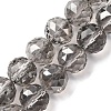Transparent Electroplate Glass Beads Strands X-EGLA-N002-34D-F02-1