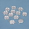 201 Stainless Steel Cabochon Connector Settings X-STAS-F191-15S-D-1