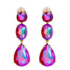 Sparkling Waterdrop Shaped Colorful Rhinestone Earrings for Women - Fashionable and Unique ST6436463-1