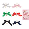6Pcs 6 Colors Polyester Bowknot Pendant Decoration KEYC-AR00003-1