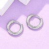Tarnish Resistant 304 Stainless Steel Huggie Hoop Earrings X-EJEW-F111B-13mm-P-5