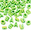 50Pcs 5 Styles UV Plating Opaque Acrylic Beads PACR-TA0001-31C-3