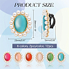 12Pcs 6 Colors Oval Detachable Cat Eye & Imitation Pearl Shoe Decoration DIY-FG0004-76-2