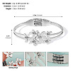 Flower 304 Stainless Steel Cuff Bangles FS-WGAD4C7-02-1