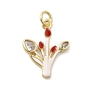 Brass Micro Pave Cubic Zirconia Pendants KK-A278-01B-01G-1