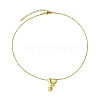 Ion Plating(IP) Initial Letter 304 Stainless Steel Pendant Necklace NJEW-R265-05G-Y-2