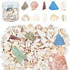 Natural Shell Beads and Sea Glass Chip Beads SSHEL-PH0001-11-2