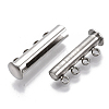 Tarnish Resistant 201 Stainless Steel Magnetic Slide Lock Clasps STAS-S079-159P-2