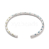 Brass Enamel Cuff Bangles for Women BJEW-G703-08A-P-3