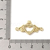 Rack Plating Brass Micro Pave Cubic Zirconia Connector Charms KK-P267-22G-3