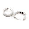 Tarnish Resistant Frosted 304 Stainless Steel Huggie Hoop Earrings for Women EJEW-C096-31B-P-3