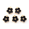 Light Gold Plated Alloy Enamel Pendants ENAM-R136-16E-1