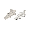 304 Stainless Steel Flower Stud Earrings for Women EJEW-U020-17P-2