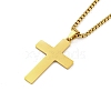 Vacuum Plating 201 Stainless Steel Pendant Necklaces for Man NJEW-Q336-03C-G-1