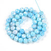 Anti-Tarnish Electroplate Glass Beads Strands GLAA-N010-8mm-01-2
