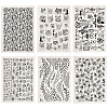 6Pcs 6 Styles Paper Ceramic Decals DIY-SD0002-07E-1