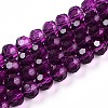 Baking Paint Transparent Glass Beads Strands LS-DGLA-A035-T10mm-A09-1