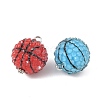 Opaque Alloy Acrylic Pendants PALLOY-JF06019-2