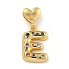 Brass Micro Pave Colorful Cubic Zirconia Pendants KK-P281-01G-E-1