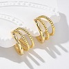 Triple-Layer Brass Open Cuff Earrings for Women EJEW-G297-33G-4