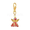 Angel Glass & Alloy Pendant Decorations HJEW-MZ00360-08-2