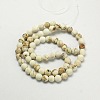 Frosted Round Natural Magnesite Beads Strands G-I168-07-6mm-2