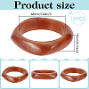 2Pcs Imitation Marble Acrylic Bangle for Women BJEW-UN0001-69C-3
