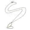 304 Stainless Steel Pendant Necklace for Women NJEW-JN04387-02-4