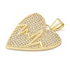 Brass Micro Pave Cubic Zirconia Pendants KK-K298-15A-G-2