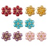 Glass Seed Beads Flower Stud Earrings EJEW-MZ00349-2