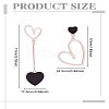 1 Pair Alloy Dangle Stud Earrings EJEW-LP0003-54RG-02-2