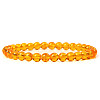 Synthetic Amber Round Beaded Stretch Bracelet SF8562-17-1-1