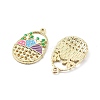 Easter Alloy Enamel Pendants ENAM-E360-01G-02-2