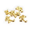 Golden Plated Alloy Letter Pendants X-PALLOY-J718-01G-K-2