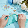  Hexagon with Polka Dot Pattern Food Grade Eco-Friendly Silicone Knitting Needle Stoppers DIY-NB0010-70-3