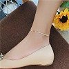 Titanium Steel Charm Anklets for Women WG18C2B-28-1