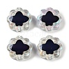 Two Tone Crackle Glass Beads GLAA-Z007-07A-2