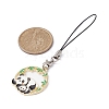 Panda Alloy Enamel Pendant Mobile Straps HJEW-JM01347-01-3