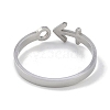 Non-Tarnish Constellations 304 Stainless Steel Open Cuff Ring for Women RJEW-L122-001P-07-3