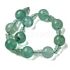 Natural Green Fluorite 3-Hole Guru Bead Strands G-K149-54-2